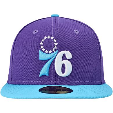 Men's New Era Purple Philadelphia 76ers Vice 59FIFTY Fitted Hat