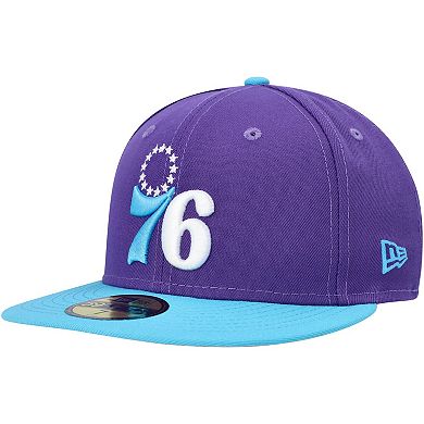 Men's New Era Purple Philadelphia 76ers Vice 59FIFTY Fitted Hat