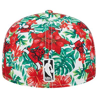 Men's New Era Chicago Bulls Tropical Hibiscus 59FIFTY Fitted Hat