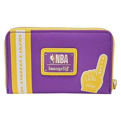 Loungefly Los Angeles Lakers Patches Zip-Around Wallet