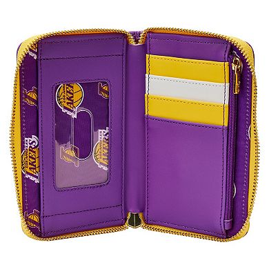 Loungefly Los Angeles Lakers Patches Zip-Around Wallet