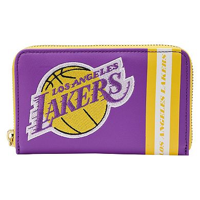 Loungefly Los Angeles Lakers Patches Zip-Around Wallet