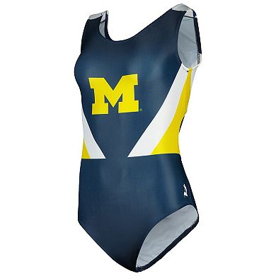 Girls Youth Navy Michigan Wolverines TeamÂ One-Piece Swimsuit