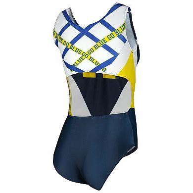 Girls Youth Navy Michigan Wolverines TeamÂ One-Piece Swimsuit