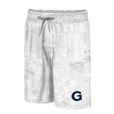 Men's Colosseum White Georgetown Hoyas Realtree Aspect Ohana Swim Shorts