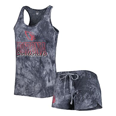 Women's Concepts Sport Charcoal Arizona Cardinals Billboard Scoop Neck Racerback Tank Top and Shorts Sleep Set