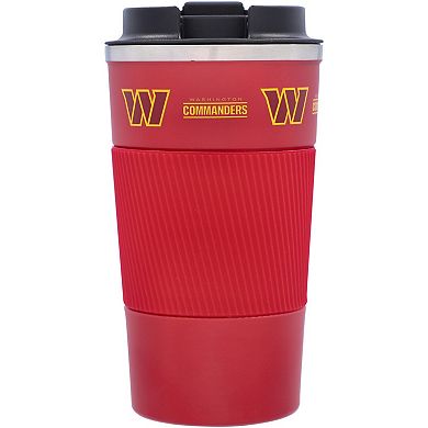 Washington Commanders 18oz Coffee Tumbler with Silicone Grip