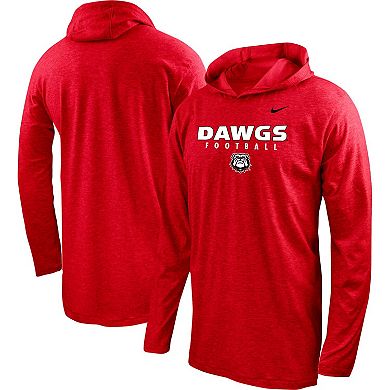 Women's Nike Red Georgia Bulldogs Football Long Sleeve Hoodie T-Shirt