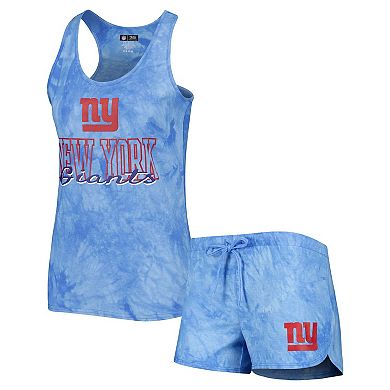 Women's Concepts Sport Royal New York Giants Billboard Scoop Neck Racerback Tank Top and Shorts Sleep Set