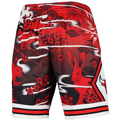 Men's Mitchell & Ness  Red Chicago Bulls Lunar New Year Swingman Shorts