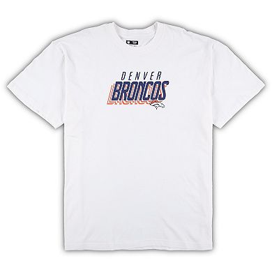 Men's Concepts Sport White/Charcoal Denver Broncos Big & Tall T-Shirt and Shorts Set
