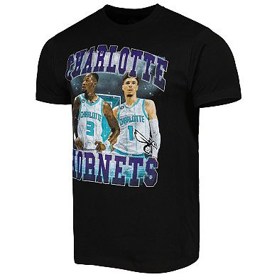 Unisex Stadium Essentials LaMelo Ball & Terry Rozier Black Charlotte Hornets Player Duo T-Shirt