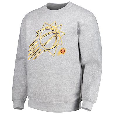 Unisex Stadium Essentials  Heather Gray Phoenix Suns Element Logo Pop Pullover Sweatshirt