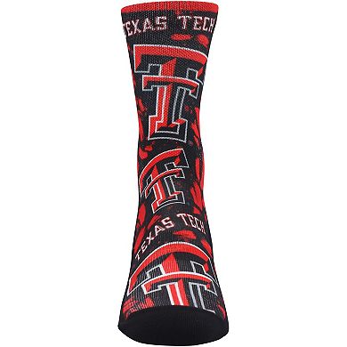 Unisex Rock Em Socks Texas Tech Red Raiders Allover Logo & Paint Crew Socks