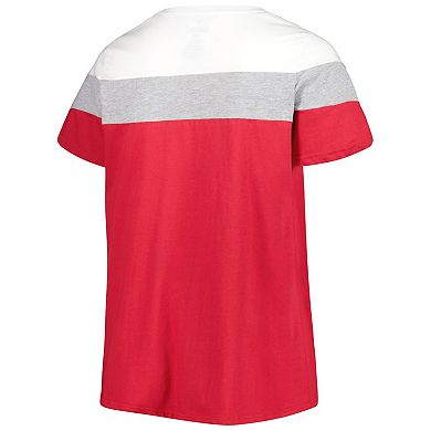 Women's Crimson Alabama Crimson Tide Plus Size Split Body T-Shirt