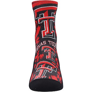 Youth Rock Em Socks Texas Tech Red Raiders Allover Logo & Paint Crew Socks