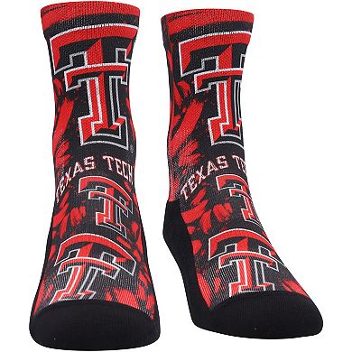 Youth Rock Em Socks Texas Tech Red Raiders Allover Logo & Paint Crew Socks