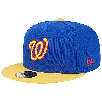 Men's New Era  Royal/Yellow Washington Nationals Empire 59FIFTY Fitted Hat