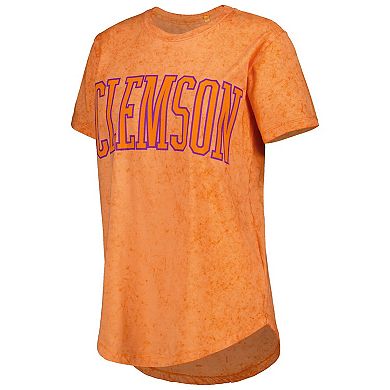 Women's Pressbox Orange Clemson Tigers Southlawn Sun-Washed T-Shirt