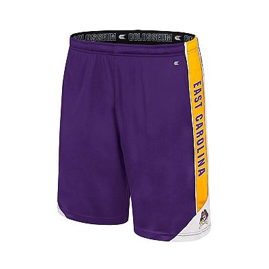 Men's Colosseum Purple ECU Pirates Haller Shorts