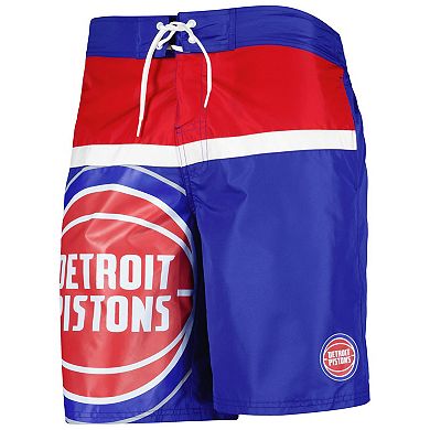 Men's G-III Sports by Carl Banks Blue Detroit Pistons Sea Wind Swim Trunks