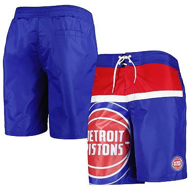 Men's G-III Sports by Carl Banks Blue Detroit Pistons Sea Wind Swim Trunks