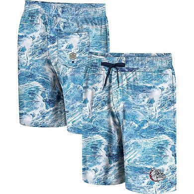 Men's Colosseum Blue Gonzaga Bulldogs Realtree Aspect Ohana Swim Shorts