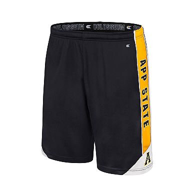Men's Colosseum Black Appalachian State Mountaineers Haller Shorts