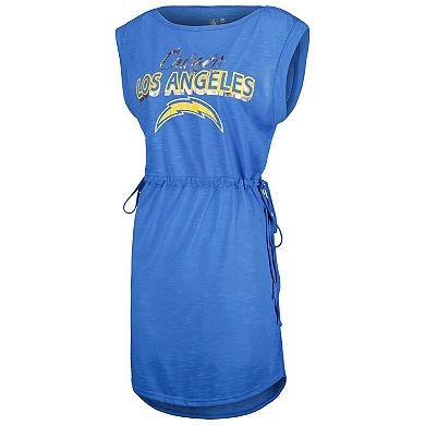 Women's G-III 4Her by Carl Banks Powder Blue Los Angeles Chargers G.O.A.T. Swimsuit Cover-Up