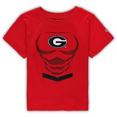 Toddler Champion Red Georgia Bulldogs Super Hero T-Shirt