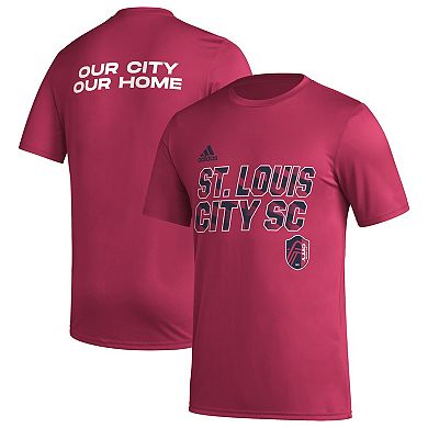 Men's adidas Red St. Louis City SC Team Jersey Hook AEROREADY T-Shirt