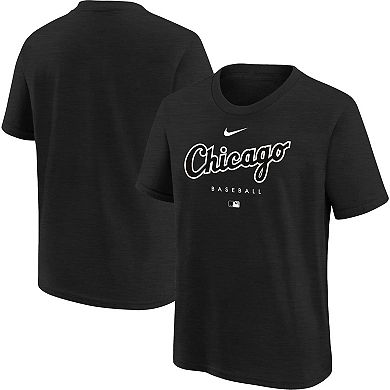 Youth Nike  Black Chicago White Sox Authentic Collection Early Work Tri-Blend T-Shirt