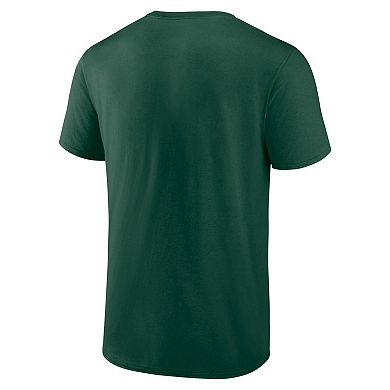 Men's Fanatics Branded Giannis Antetokounmpo Hunter Green Milwaukee Bucks Name & Number T-Shirt