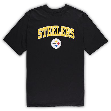 Men's Concepts Sport Black/Heather Gray Pittsburgh Steelers Big & Tall T-Shirt & Pants Sleep Set