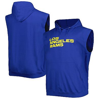 Men's Fanatics Branded Royal Los Angeles Rams Big & Tall Muscle Pullover Hoodie