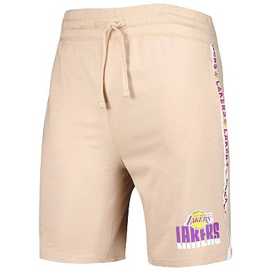 Men's Concepts Sport  Tan Los Angeles Lakers Team Stripe Shorts