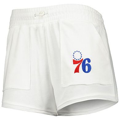 Women's Concepts Sport  White Philadelphia 76ers Sunray Shorts
