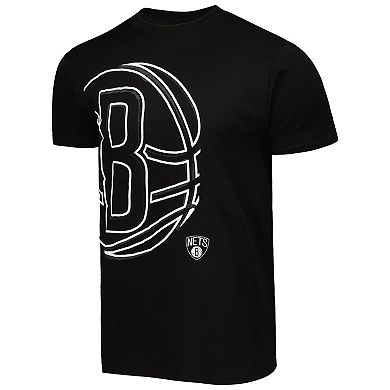 Unisex Stadium Essentials Black Brooklyn Nets Element Logo Pop T-Shirt