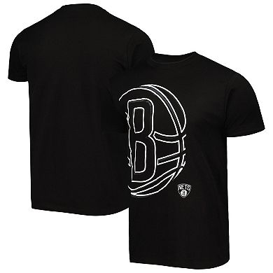 Unisex Stadium Essentials Black Brooklyn Nets Element Logo Pop T-Shirt