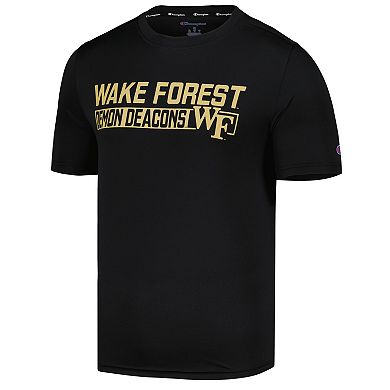 Men's Champion Black Wake Forest Demon Deacons Impact Knockout T-Shirt