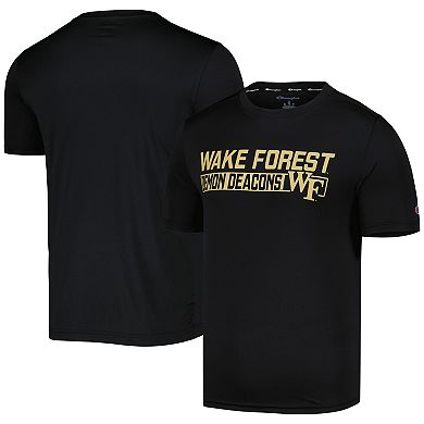 Men's Champion Black Wake Forest Demon Deacons Impact Knockout T-Shirt
