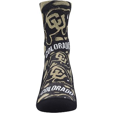 Youth Rock Em Socks Colorado Buffaloes Allover Logo & Paint Crew Socks