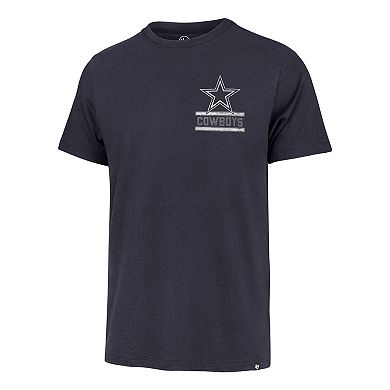 Men's '47 Navy Dallas Cowboys Open Field Franklin T-Shirt