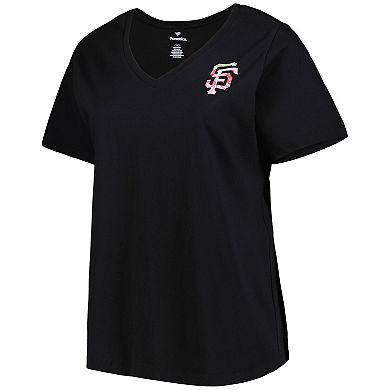 Women's Black San Francisco Giants Plus Size Best Mom EverÂ V-Neck T-Shirt