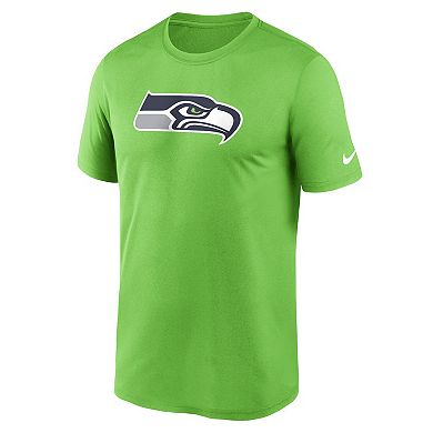 Men's Nike  Neon Green Seattle Seahawks Legend Logo Performance T-Shirt