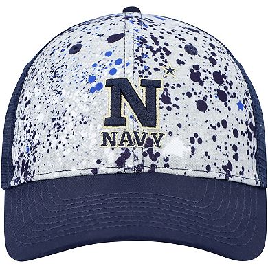 Men's Colosseum  Gray/Navy Navy Midshipmen Love Fern Trucker Snapback Hat
