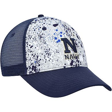 Men's Colosseum  Gray/Navy Navy Midshipmen Love Fern Trucker Snapback Hat