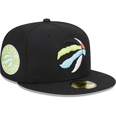 Men's New Era Black Toronto Raptors Color Pack 59FIFTY Fitted Hat