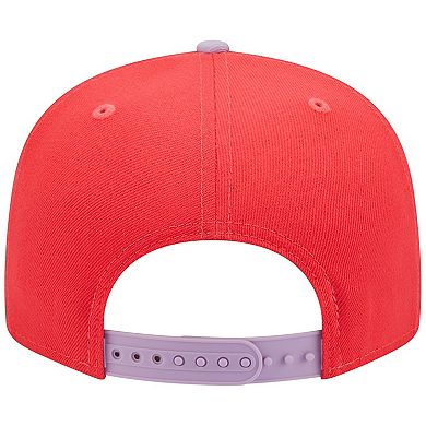 Men's New Era Red/Lavender Boston Celtics 2-Tone Color Pack 9FIFTY Snapback Hat