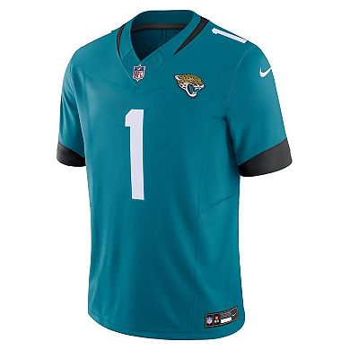 Men's Nike Travis Etienne Teal Jacksonville Jaguars Vapor F.U.S.E. Limited  Jersey